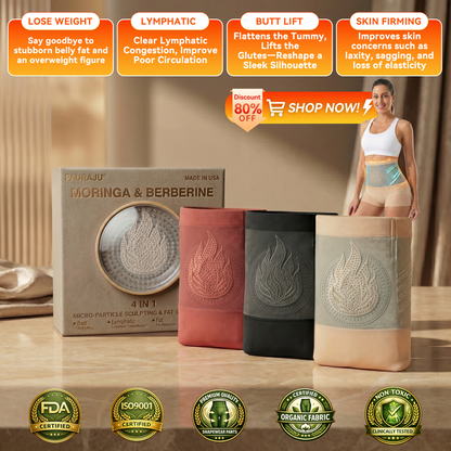 Store Ufficiale del Brand |🔥 Pantaloncini Modellanti e Brucia-Grassi PAURAJU® 2026 Moringa & Berberine 4in1 con Microparticelle