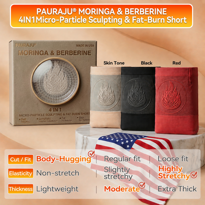 Store Ufficiale del Brand |🔥 Pantaloncini Modellanti e Brucia-Grassi PAURAJU® 2026 Moringa & Berberine 4in1 con Microparticelle